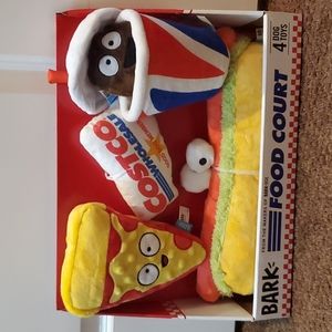 Bark dog toys "Costco" themed